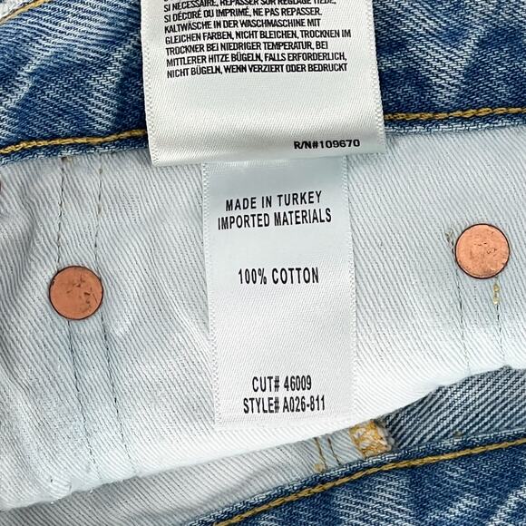 AGOLDE Parker Vintage Cut Off Shorts Women’s 23 Swapmeet Distressed Denim - Picture 4 of 5